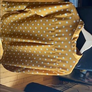 Mustard and Whit Polka for button up blouse